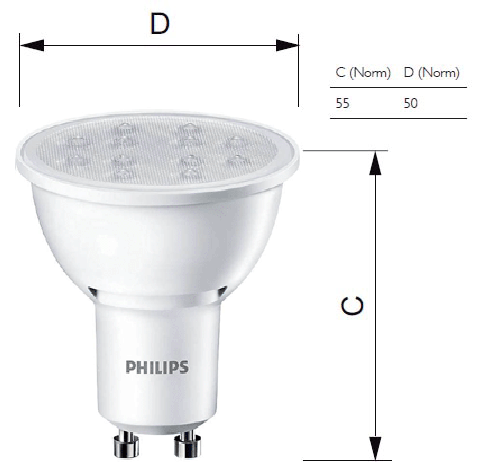 Philips CorePro LEDspotMV 5-50W GU10 230V